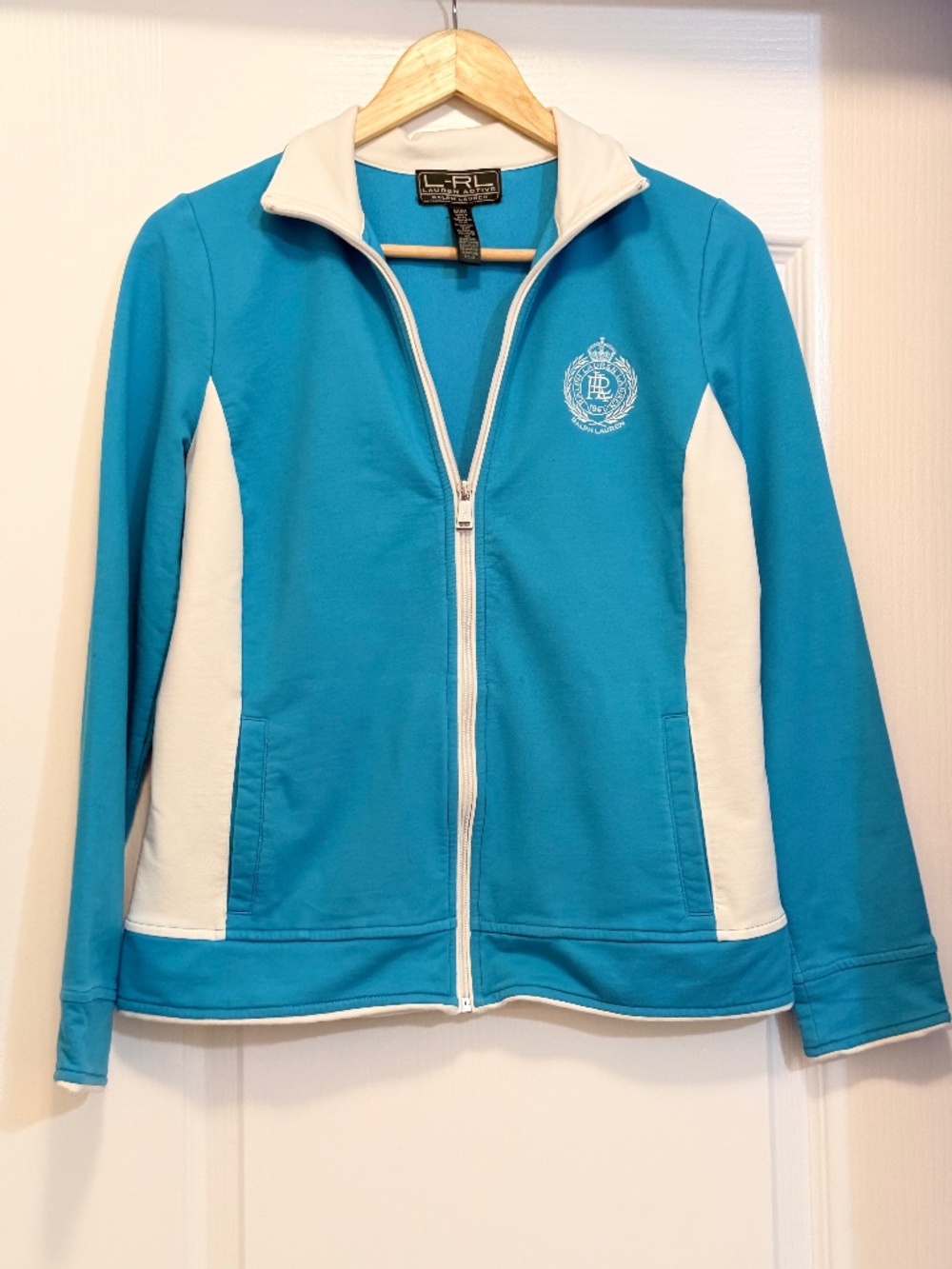 Vintage Lauren Active Ralph Lauren Track Jacket | Blue & White | Size M